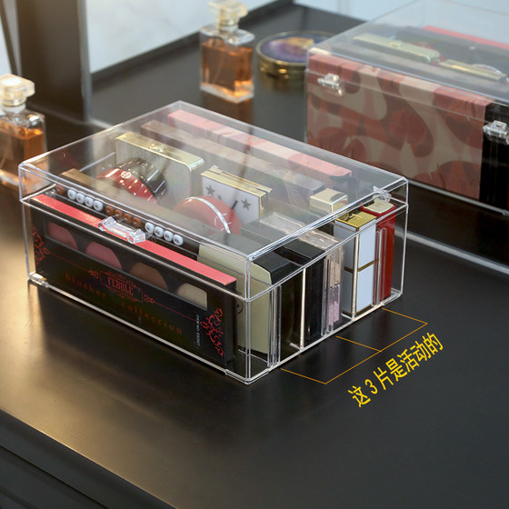 Desktop powder air cushion eye shadow transparent storage box with lid