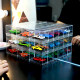 1:64 children's toy storage box alloy car model display stand wind and fire dustproof display box sky and earth cover