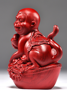 红花梨猴子开业动物礼品创意装饰