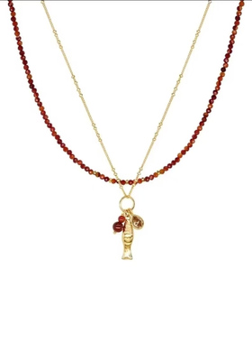 欧美轻奢高级感彩色串珠项链