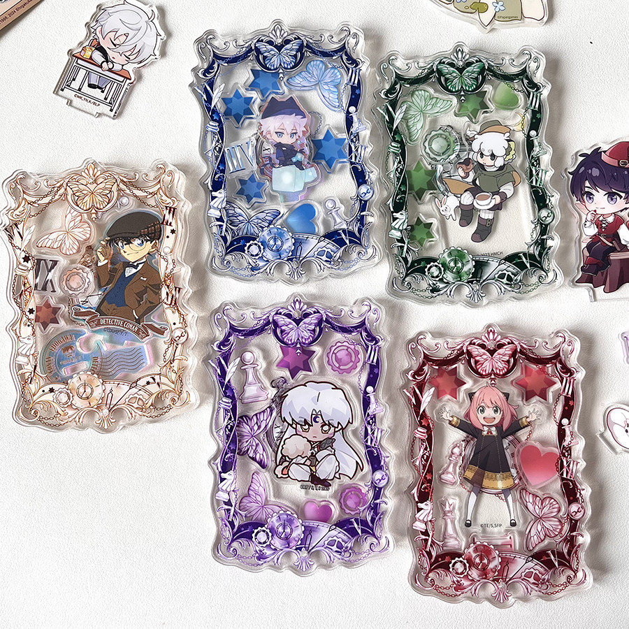 倩子酱GOODS 福尔摩斯粒粒谷美亚克力摇摇乐卡框装饰摆台谷子收纳,淘宝优惠券,粉丝福利购,淘宝优惠卷