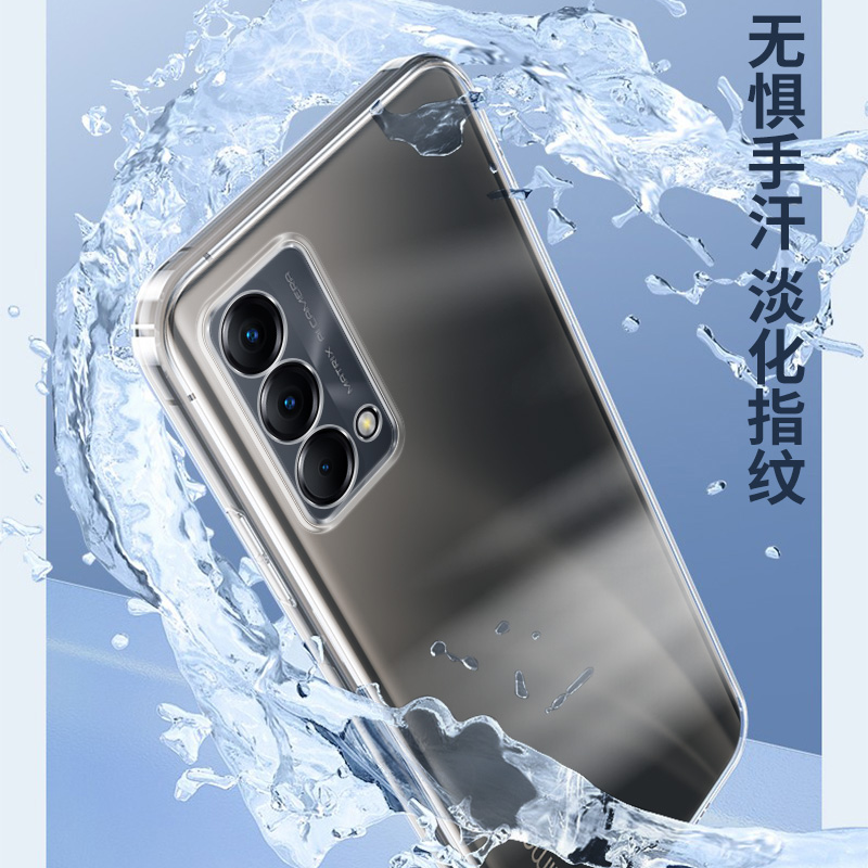 彪翔 真我Q3Pro狂欢版手机壳透明软壳微磨砂黑色保护套全包防摔男女 - 图3