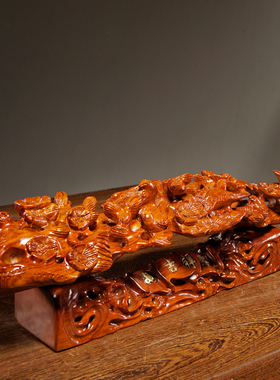 雕花如意喜上眉梢实木工艺礼品