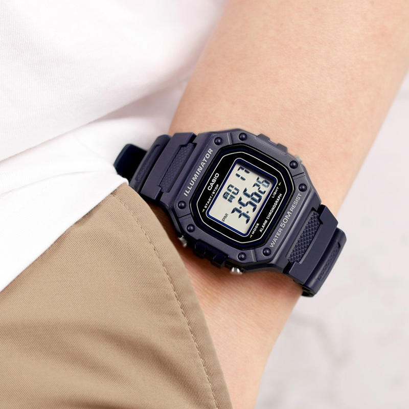 Casio watch boys small square watch W-218H-1A