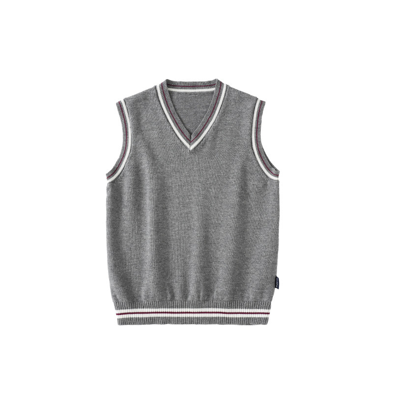 男童灰色马甲儿童春秋外搭男宝学院风外穿毛衣女宝针织衫毛线背心,淘宝优惠券,粉丝福利购,淘宝优惠卷