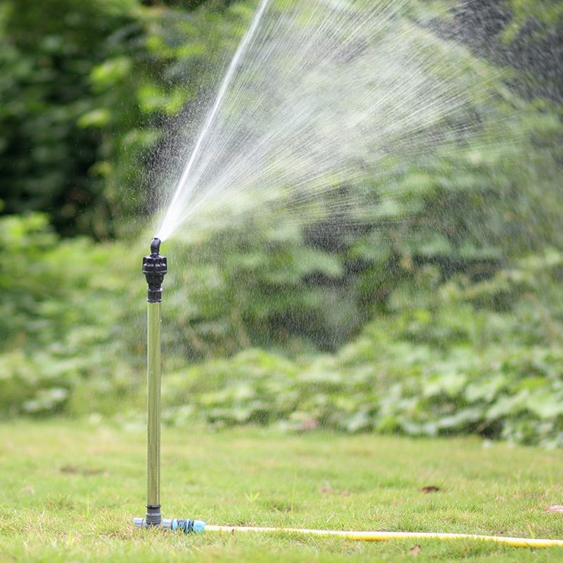 园林喷淋喷头自动旋转喷灌地插式洒水器农用喷水草坪菜园浇水神器-图2