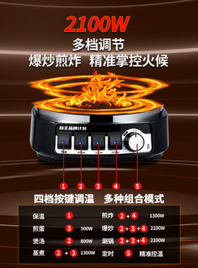 金路宝304不锈钢电炒锅炒菜一体电锅多功能家用蒸煮炒煎电热火锅