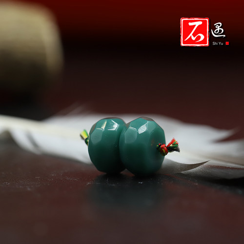 天然猛犸仿绿松石琉璃无相配珠隔珠隔片手串配饰套装星月金刚雪巴 - 图2