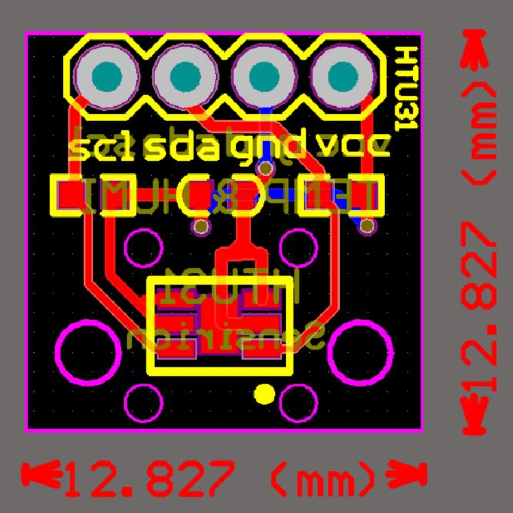 适用HTU31D温湿度传感器模块 高精度温湿度探头HTU21D升级版模块H - 图1