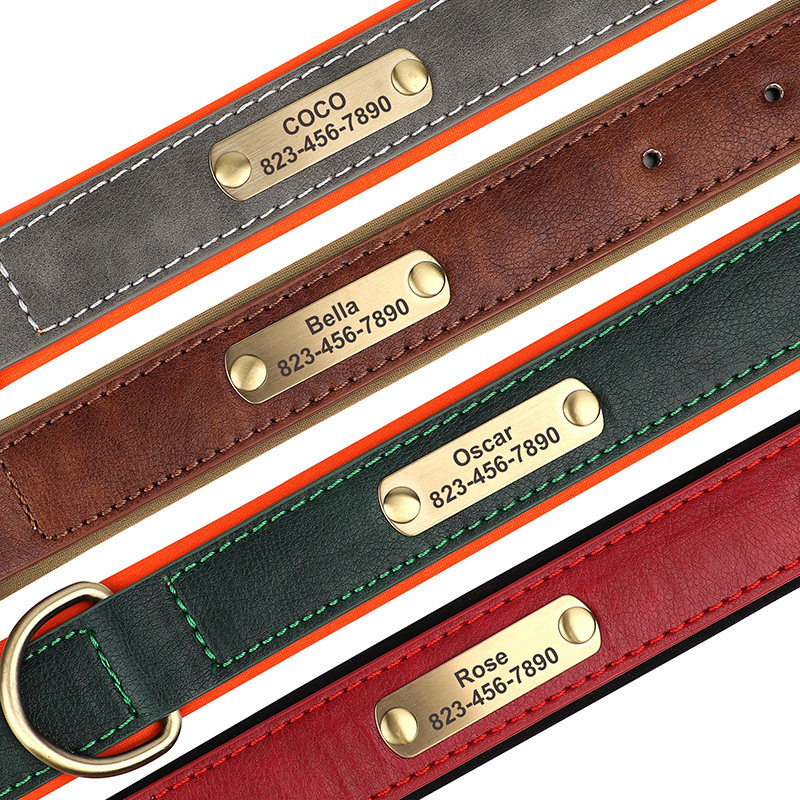 Gold bow tie dog collar with engraving to prevent loss, full dog type