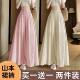 ຄົນອັບເດດ: Yamamoto Casual Wide Leg Pants ຂອງແມ່ຍິງ 2025 Summer New ແອວສູງບາງໆ Drape Loose Skirt Pants