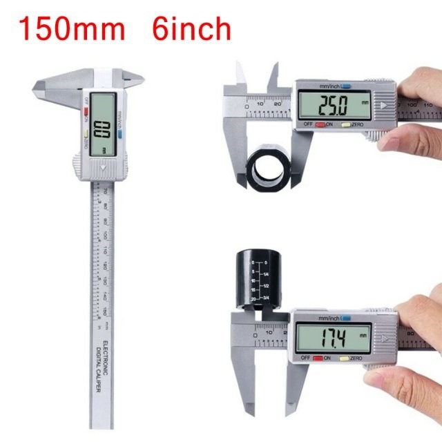 150mm 6-inch Digital Caliper Vernier Micrometer Electronic R - 图1