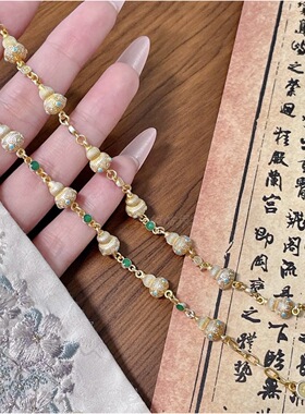 福禄生花实心葫芦花新中式国风手链女轻奢小众高级感手饰首饰