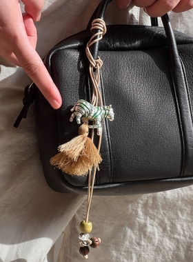 SWAHILL斯瓦山丘 大斑马流苏蜡绳长项链 原创设计师复古小众度假