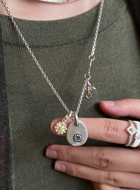 T.MAJOR 925银锆石吊坠项链华露基础百搭圆蛇链十字链素链礼物