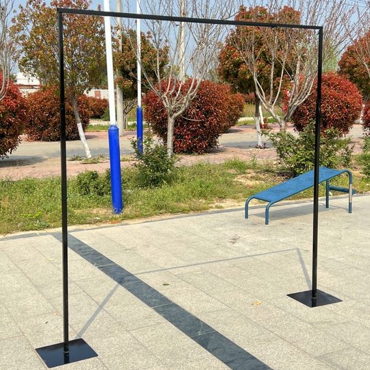 新款婚庆拱门背景架方形拱门伸缩杆舞台铁艺拱门户外婚礼布置花架