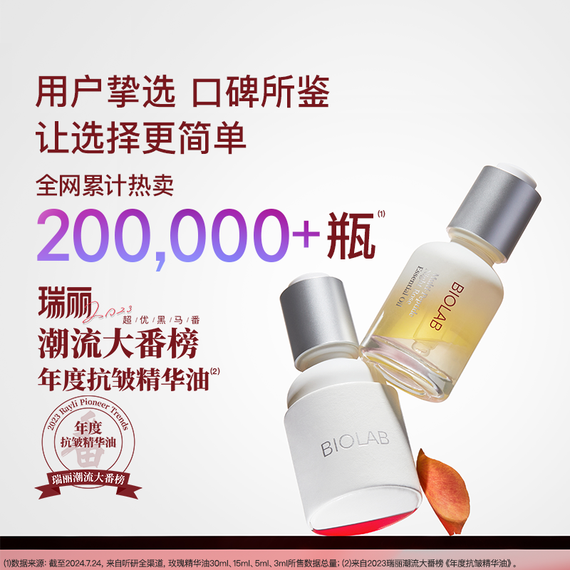 【爆款新品】BIOLAB听研玫瑰精华油/玫瑰睡美人面霜抗皱紧致修护