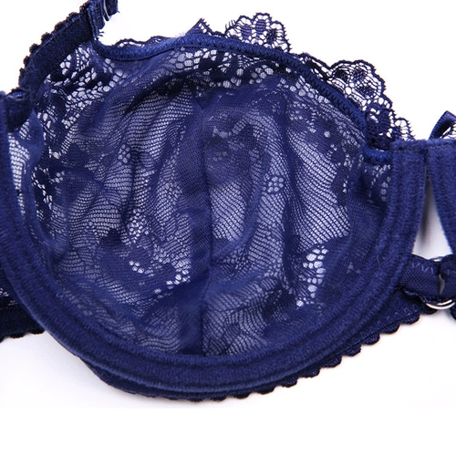 Сексуальное кружевное ультратонкее нижнее белье со стальными косточками, бюстгалтер, большой размер