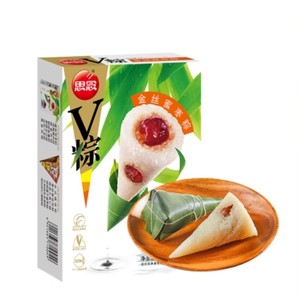 思念400g粽子V型粽蜜枣豆沙粽八宝粽大黄米粽端午节礼盒半成品