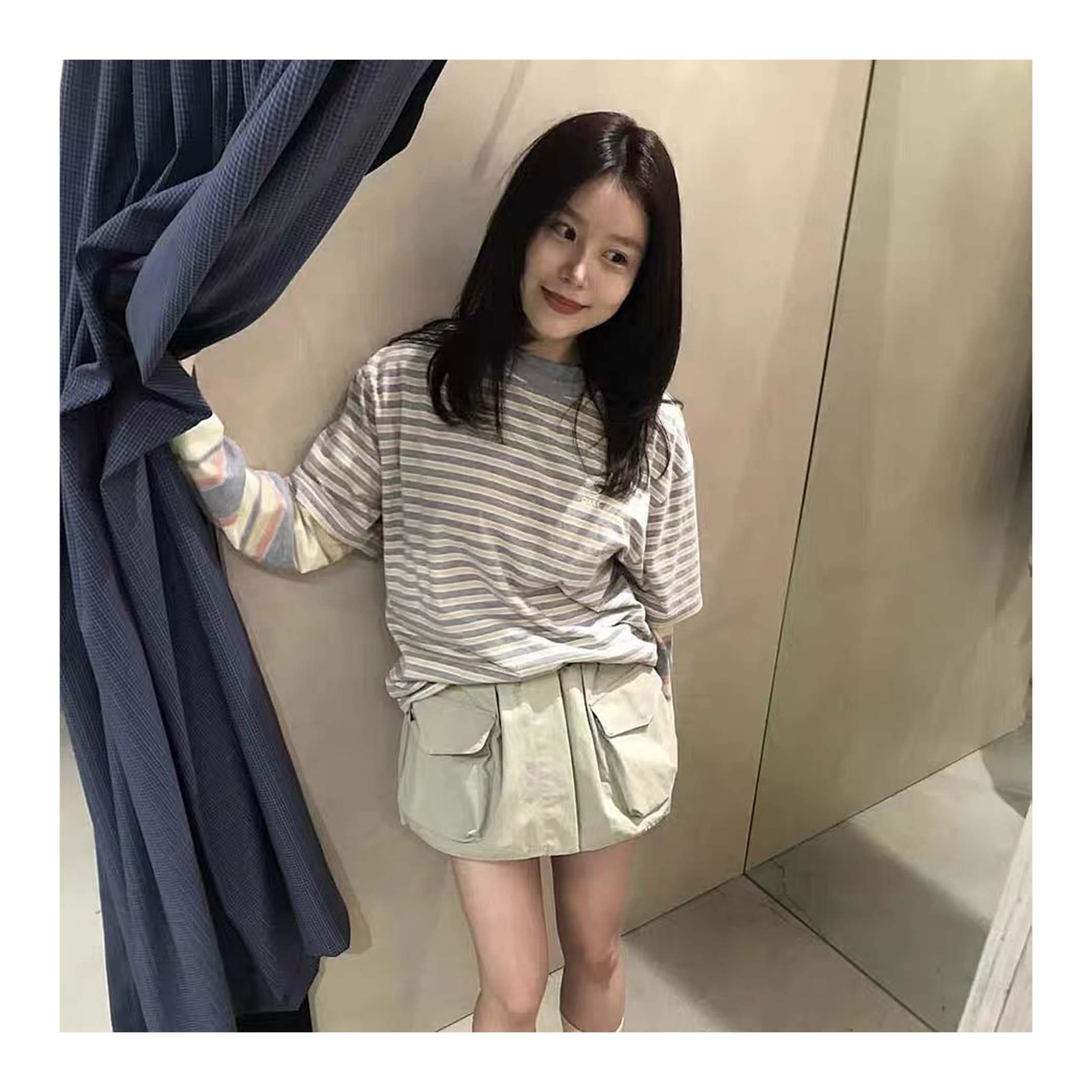 若若韩代正品直邮grove26新hufpocke工装口袋裙裤半身裙短A字包臀,淘宝优惠券,粉丝福利购,淘宝优惠卷