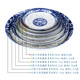Plato de porcelana azul y blanco plato plato de cerámica para el hogar plato de arroz de color vidriado 2025 nuevo hotel vajilla plato grande comercial