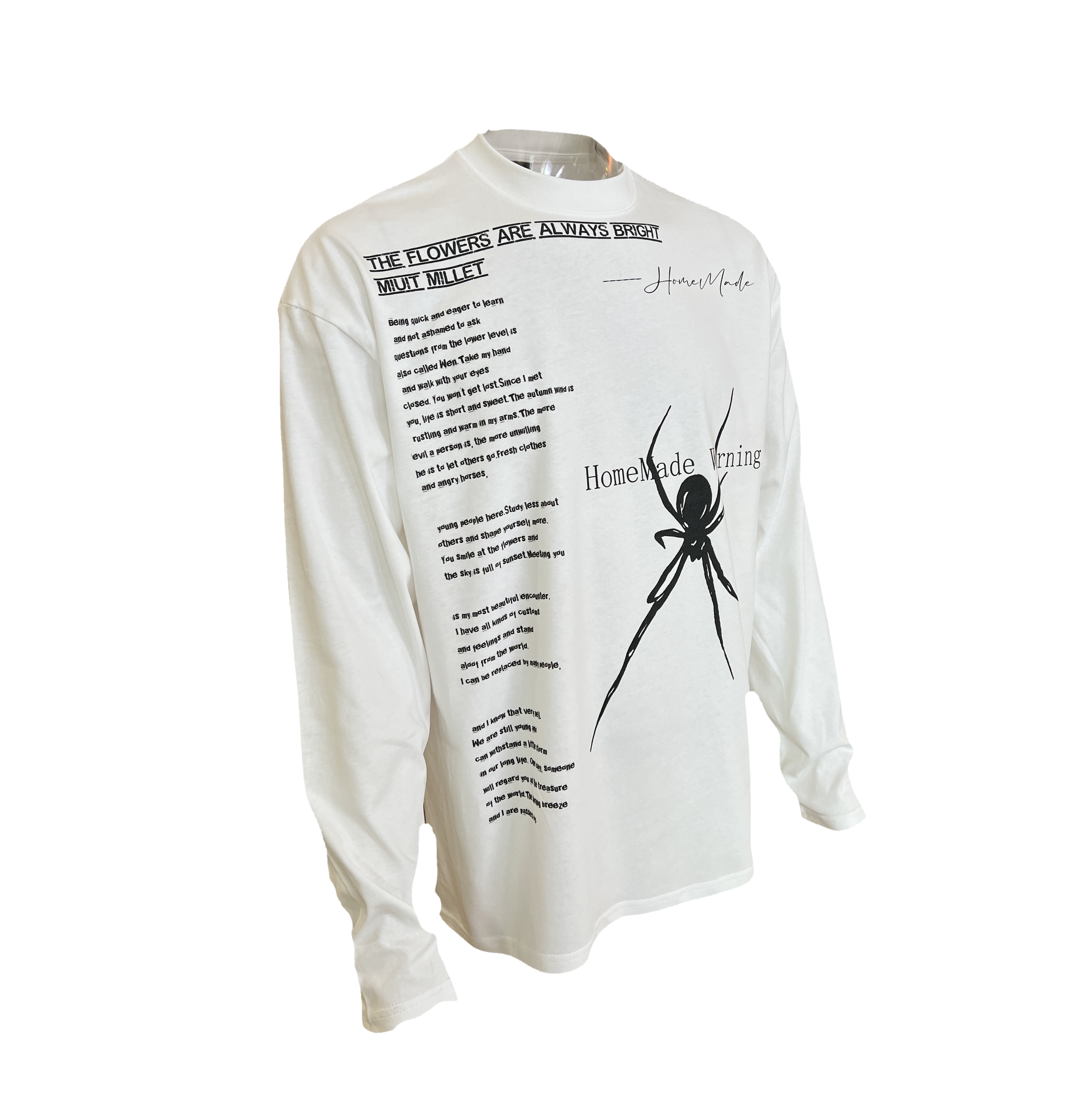 【美式蜘蛛】拉肩长高街简约美式小领口打底宽松版型短袖长袖T恤-图3