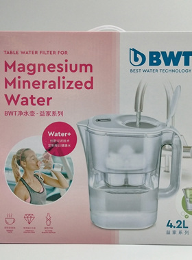 德国BWT倍世4.2L益家系列净水壶家用厨房大容量过滤水净水壶
