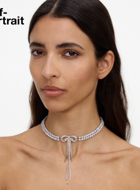 self-portrait蝴蝶结流苏choker