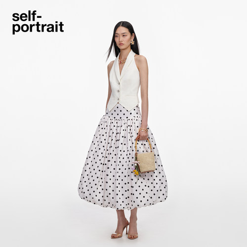 self-portrait 2026早秋新款浅卡其度假风花朵包挂手提草编包 - 图3