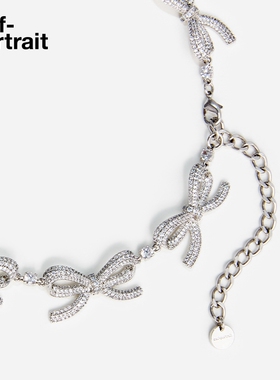 self-portrait蝴蝶结锁骨链