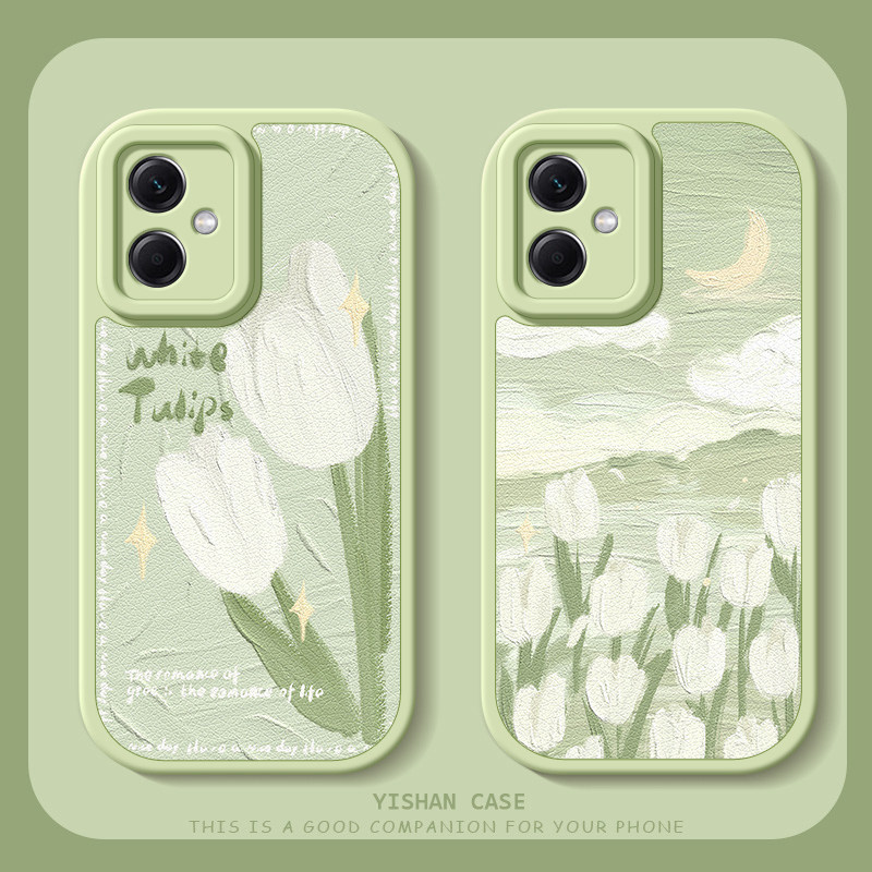 适用红米note13手机壳redmik70pro女款绿色风景10s/note9/8春夏note11tpro+/k60/k50/k40s/k30小羊皮12/70e男