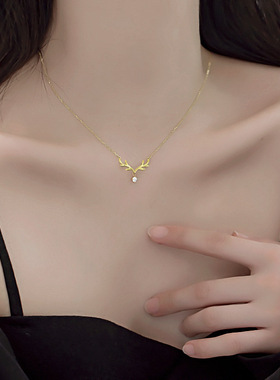 一鹿有你纯银项链女轻奢小众百搭