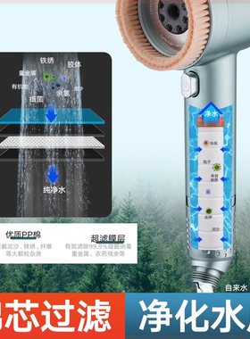 抖音同款德国过滤增压花洒喷头家用密集淋雨加压水龙头浴室洗澡淋