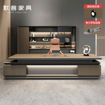High-end Light Extravagant Boss Table President Table President Table Brief Modern Chairman Big Bandae Office Furniture Table And Chairs Matching Combination