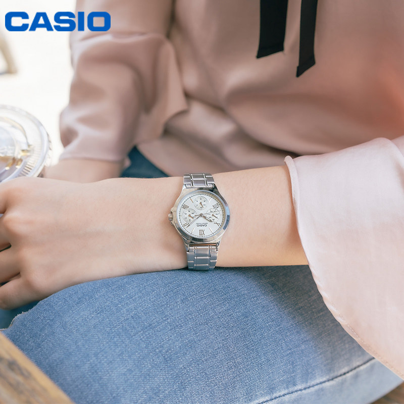 casio女士钢带商务简约学生手表 Casio晶晶海外日韩腕表