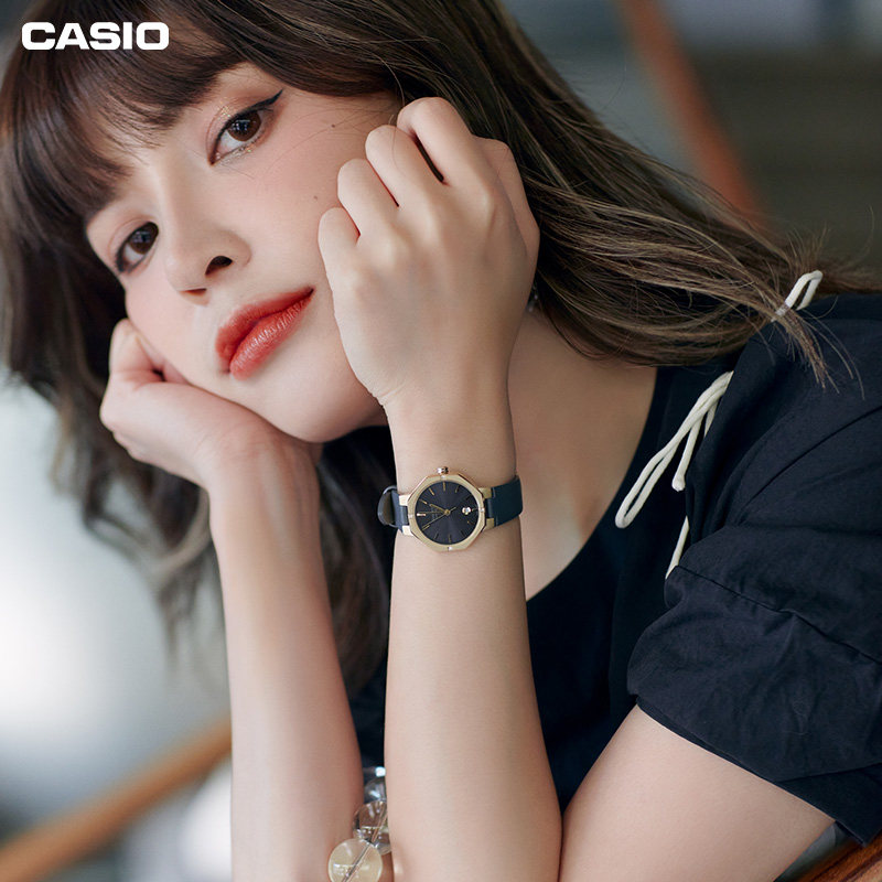 casio sheen新款简约八角石英手表 Casio晶晶海外日韩腕表