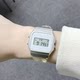 Casio watch small squares for men and women couples students jelly transparent electronic children's watch F-91W