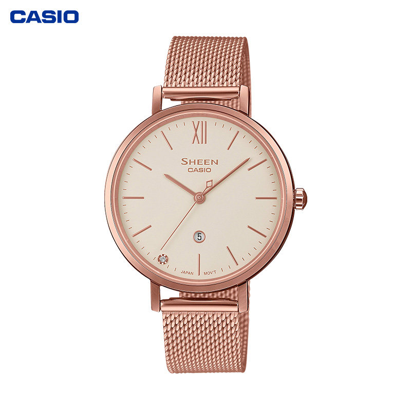 casio女sheen官方正品时尚石英表 Casio晶晶海外日韩腕表