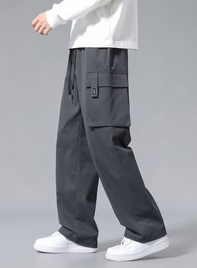 Men's loose large pocket work pants男装宽松大口袋工装裤