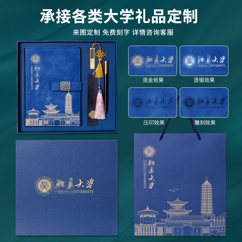 北京大学纪念品北大文创产品书签定制上海小礼品故宫博物馆旅游伴手礼武汉南京浙江清华周边学生毕业礼盒套装