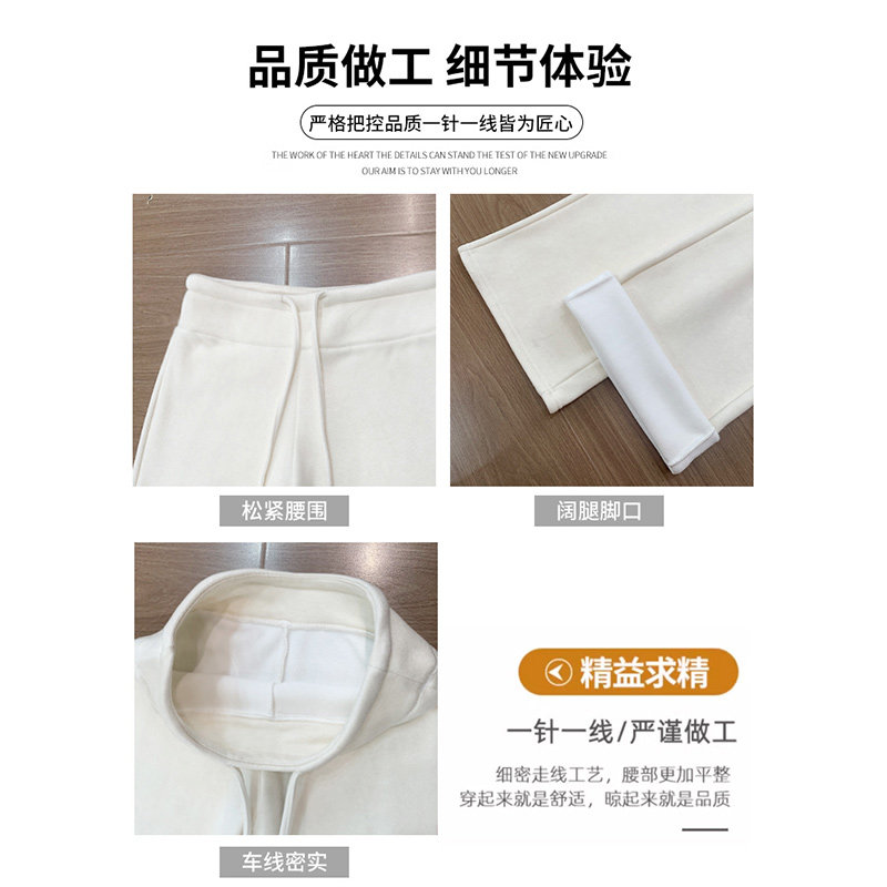 深灰色lulu糯米运动裤女秋冬加绒2025新款高腰慵懒休闲直筒阔腿裤,淘宝优惠券,粉丝福利购,淘宝优惠卷