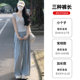 ຜ້າໄຫມສີຟ້ານົມ fu ice silk Yamamoto pants ສໍາລັບແມ່ຍິງ summer