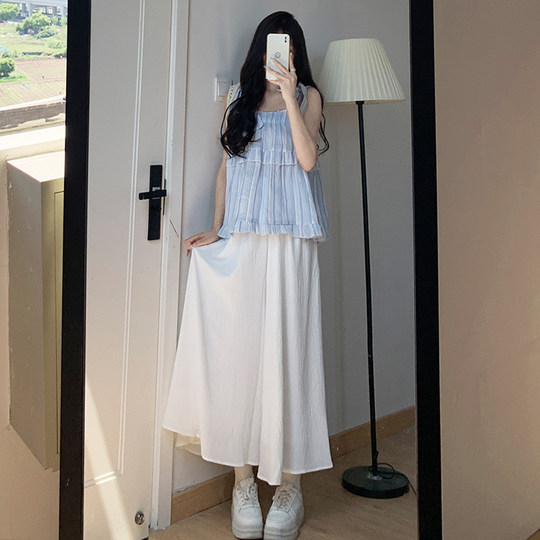 Women's summer thin white culottes