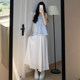 Women's summer thin white culottes