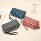 Маленькая сумка клатч, ключница для матери, кожаный кошелек, небольшая сумка, из натуральной кожи