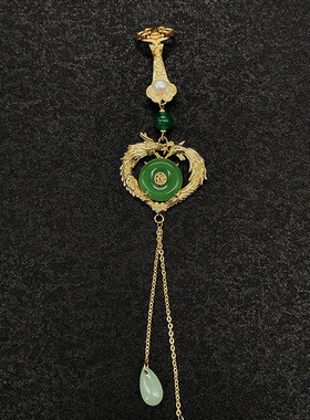 新中式压襟胸针轻奢花朵高级感别针掛饰珍珠ins胸花衣饰配饰高档