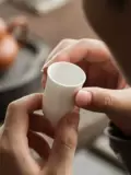 Dehua Lard Белый фарфоровый аромат чашка набор керамическая чашка кунг -фу чай церемония чайная церемония