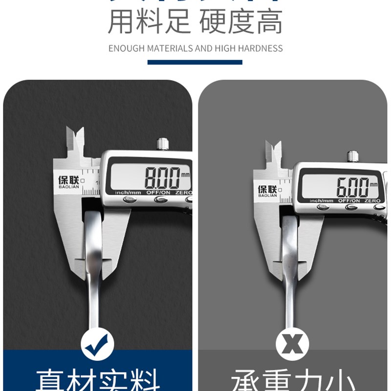 亚光两用开口扳手套装10号五金工具大全双头梅花呆板子13加长14mm - 图3