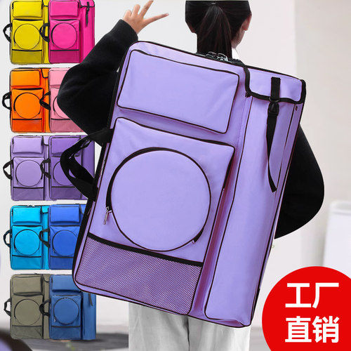 4K防水画包美术生专用双肩画板袋素描写生加厚拉链大号艺考收纳包 - 图0