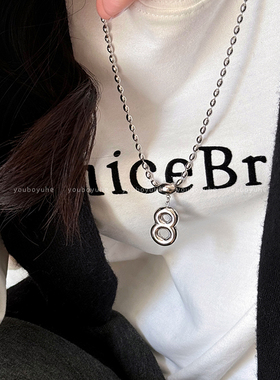 钛钢猪鼻子项链不掉色毛衣链